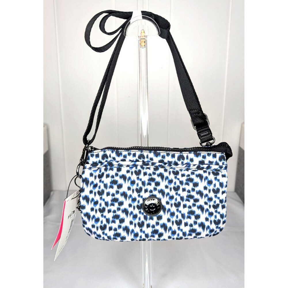Kipling Riri Crossbody - Black, Blue, Curious Leopard Print/Gunmetal, NWT